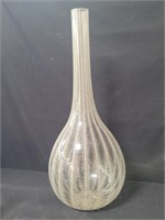 Large vintage mouth-blown glass vase