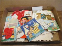 Flat of Vintage Valentines & Greeting Cards