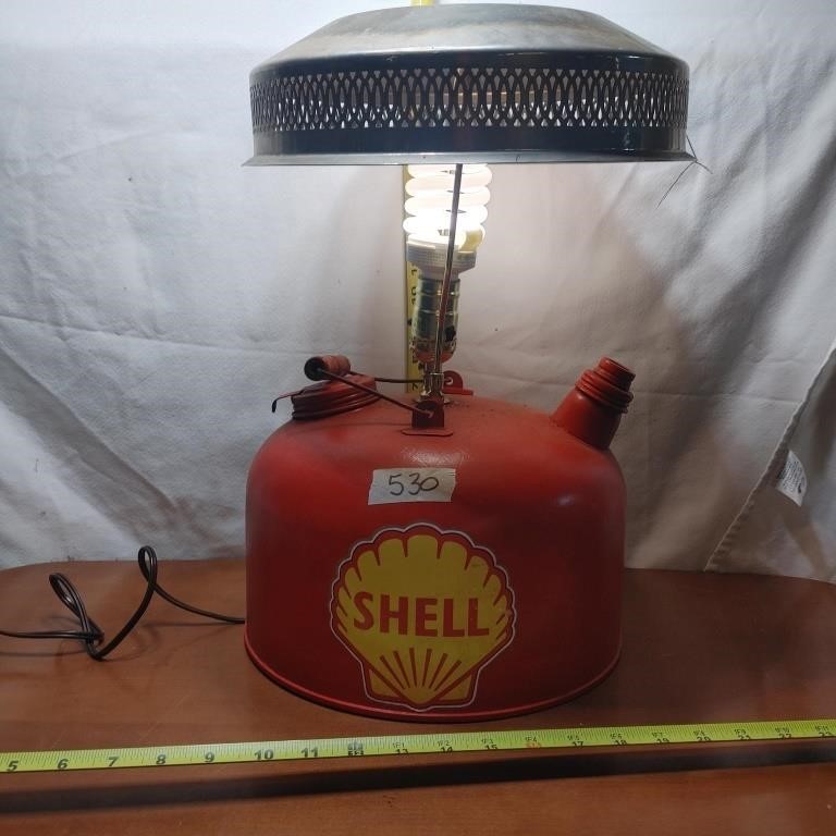 WORKING SHELL GAS CAN LAMP