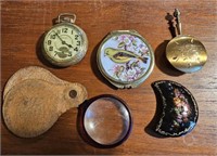 Brass Ashtray, Elgin Pocket Watch & More