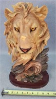 16" Tall Lion Head Statue