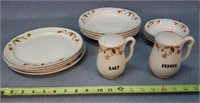 Vintage Hall Jewel Tea Plates, Bowls, S&P