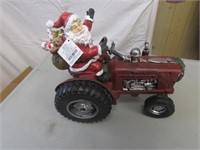santa on tractor decoration