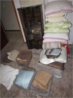 all bedding,pillows,chair,cabinet & drawers