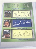 Iconic Ink Barry Bonds Hank Aaron Babe Ruth