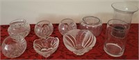 L - LOT OF GLASS JARS & BOWLS (H7)