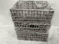 mDesign Open Weave Pantry Basket 3 Pack