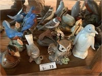Bird Figurine Decor (bottom shelf)
