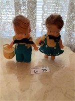 (2) Plastic Vintage Dolls