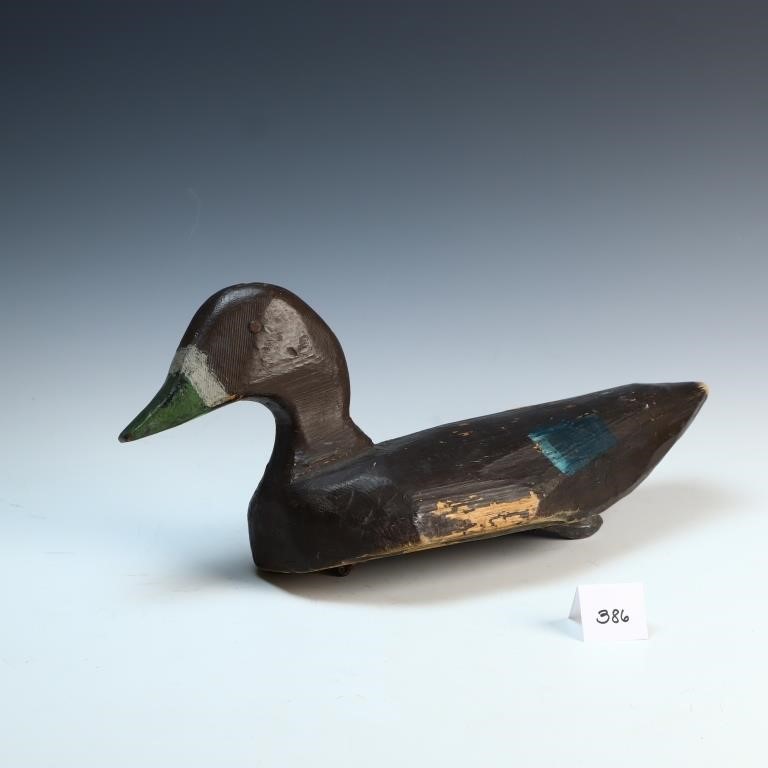Antique wooden duck decoy by Black Duck Old Huntin