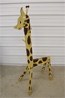 Childs Wooden Giraffe Coat Rack