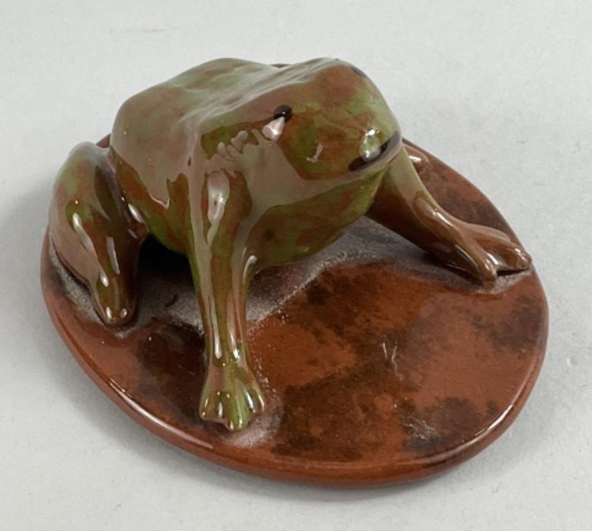 Breininger Pottery Robesonia, PA Redware Frog.
