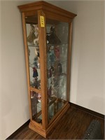 Oak Lighted Curio Cabinet (35" wide x 78" tall x )