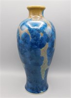 Crystalline Pottery Vase 13" repaired