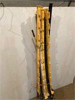 17 assorted electric fence posts. 4 ft
