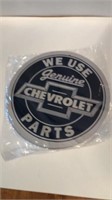 12 in round metal Chevrolet sign