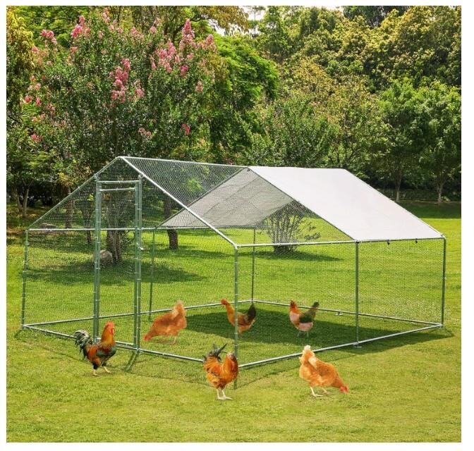Large Metal ChickenCoop Walkin Poultry Cage READ