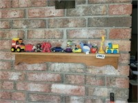 SHELF OF VINTAGE TOYS (SHELF NOT INCLUDED)