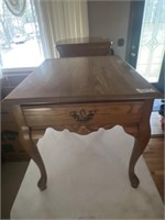 Drop leaf end table & wooden end table