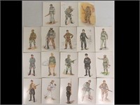 16 WAFFEN SS NAZI POSTCARDS - 1985