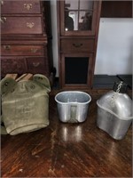 1961 olive Drab Canteen set with belt