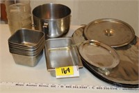 Misc dishes and silver trays