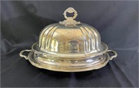 Antique food cover/platter (silver)