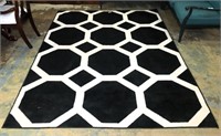 Belaire Geometric Black & White Area Rug