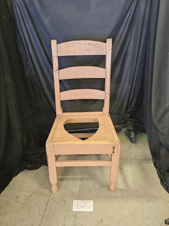 Wooden Painted Homemade Plant Chair