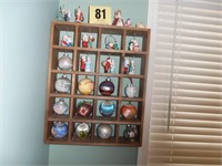 Shelf with Christmas Ornaments