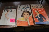 Vogue Magazines 1950 1951 1957