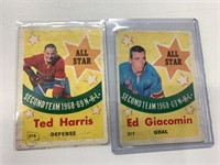 1969/70 OPC Ed Giacomin & Ted Harris All-Star