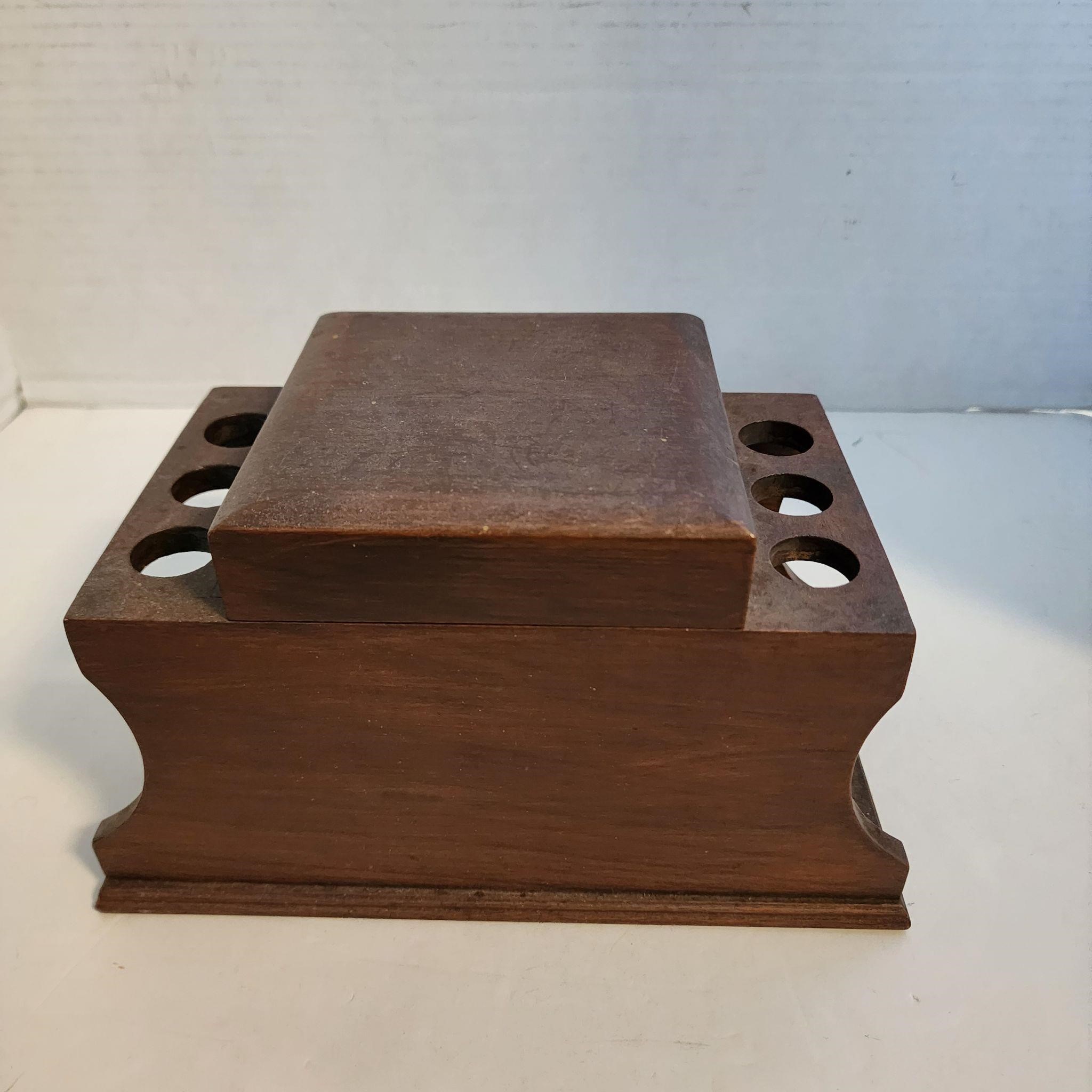 Vintage Wooden Tobacco Pipe Rack