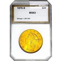 1876-S $20 Gold Double Eagle PCI MS63