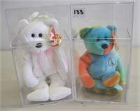 2  Beanie Baby Bears (Peace & Halo)