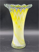 Handblown Bright Yellow Glass vase