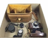 Vintage Pentax Heiland Camera, Case, Lens