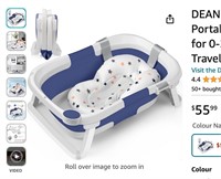 DEANIC Collapsible Baby Bathtub for Newborns,