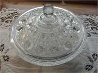 Vintage Lidded Candy Dish and Doily