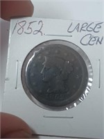 1852 Large Cent Coin