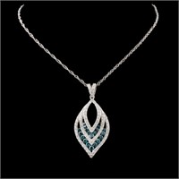 1.16ctw Diamond Pendant in 14K White Gold