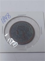 1848 Large Cent Coin
