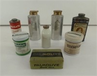 Vintage Talc Tins, Etc. Mennen, Colgate Tooth