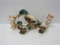 Ceramic Ducks and Cats
