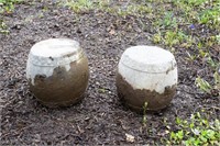 Chinese Cast Marble (Barrel) Pedestals