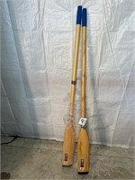 Set of boat oars