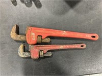 Ridge and reed pipe wrenches