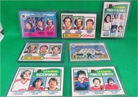 7x 1970's O-Pee-Chee Team & League Leaders Cards