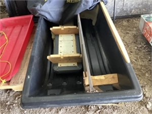 32 x 69 plastic transport sled with cover