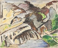 David Bomberg British Abstract Oil on Canvas